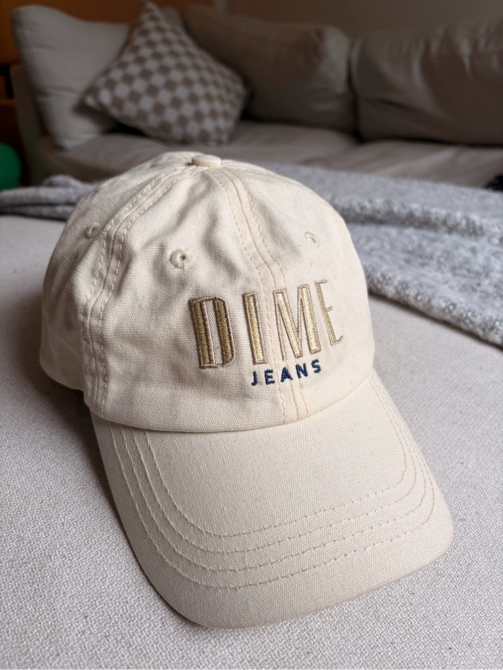 Dime Jeans Women's Cream Baseball Cap
